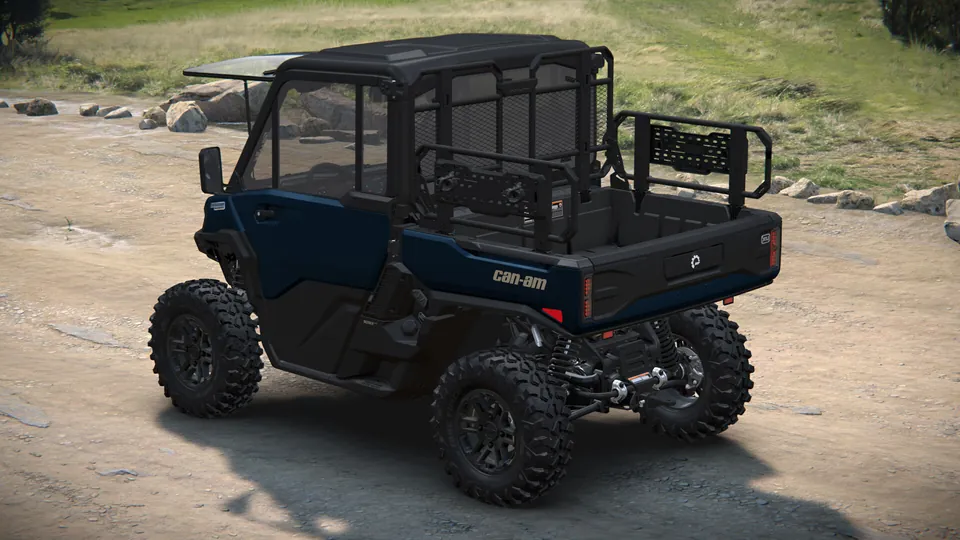 Can-Am Defender XU Limited 2027, Dusty Navy, вид сзади слева