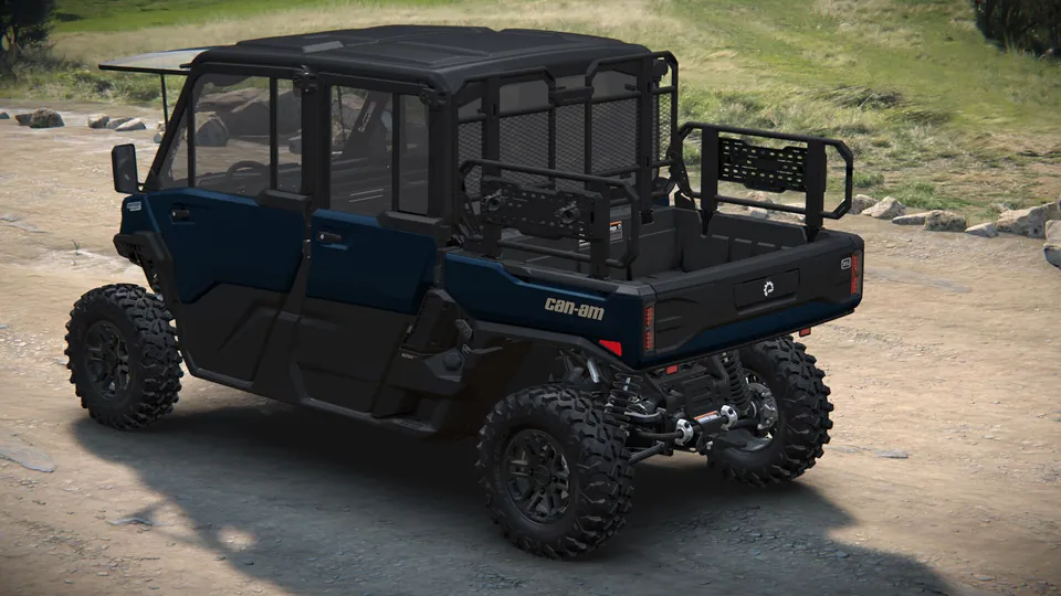 Can-Am Defender XU MAX Limited 2027, Dusty Navy, вид сзади слева