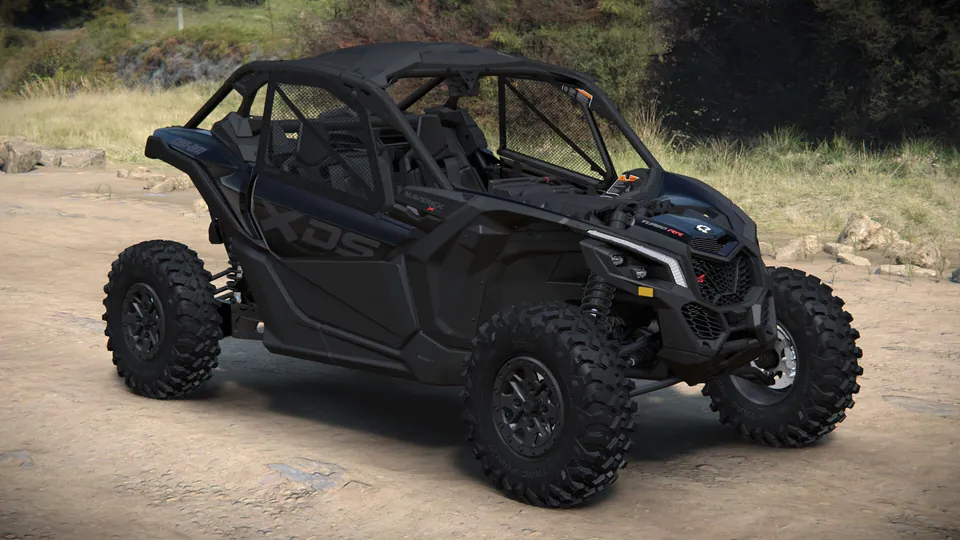 Can-Am Maverick X3 X ds 2027, Triple Black, вид спереди справа
