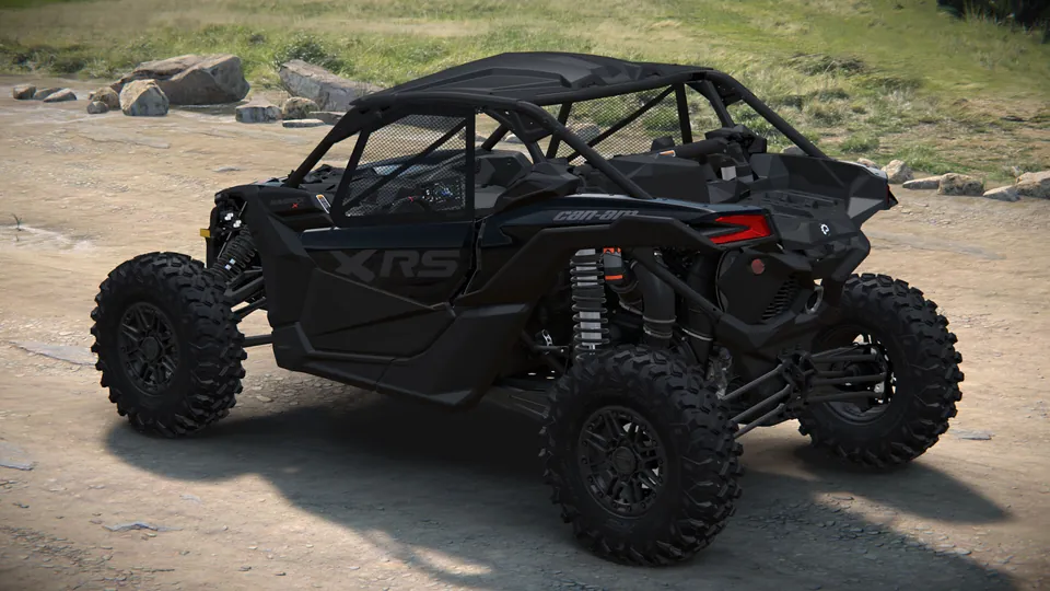 Can-Am Maverick X3 X rs 2027, Triple Black, вид сзади слева