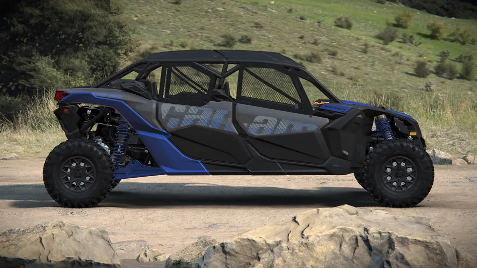 Can-Am Maverick X3 MAX RS 2027, Dazzling Blue, вид сбоку
