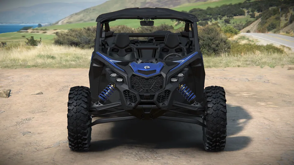 Can-Am Maverick X3 MAX RS 2027, Dazzling Blue, вид спереди