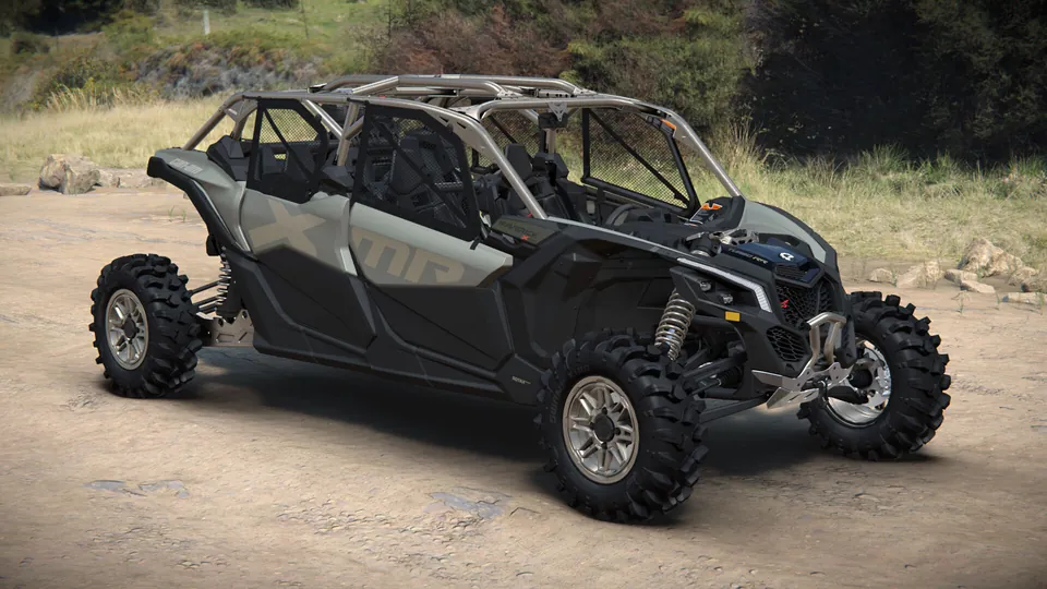 Can-Am Maverick X3 MAX X mr 2027, Loft Green Satin, вид спереди справа