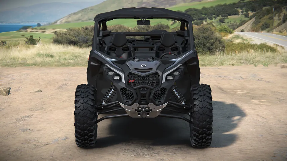 Can-Am Maverick X3 MAX X 2027, Granite Grey, вид спереди