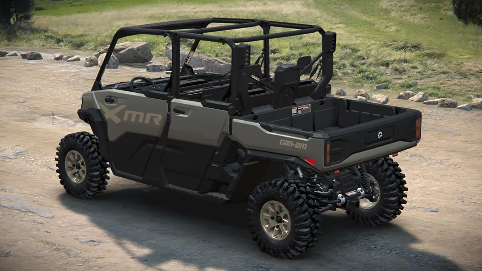 Can-Am Defender MAX X mr с полудверями 2027, Loft Green Satin, вид сзади слева