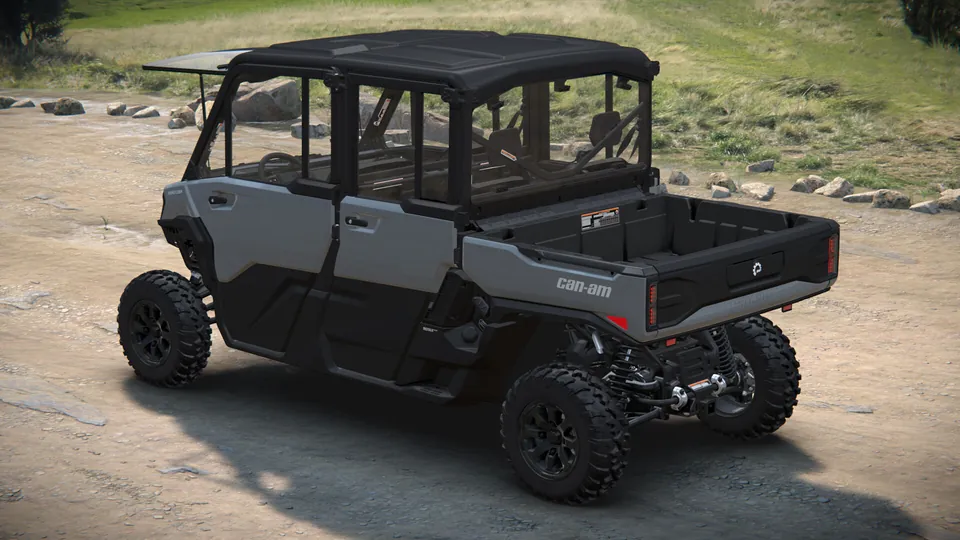 Can-Am Defender MAX XT CAB 2027, Dolomite Grey, вид сзади слева