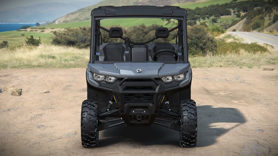 Can-Am Defender MAX XT HD9 2027, Dolomite Grey, вид спереди