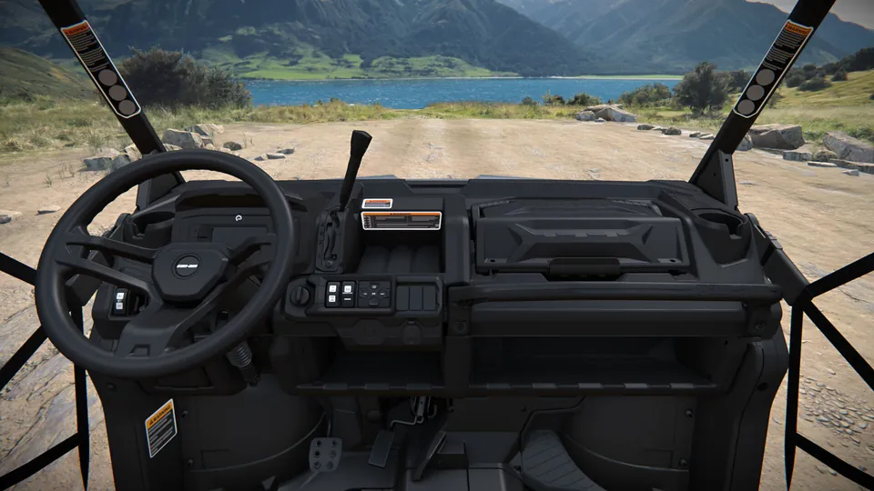 Can-Am Defender MAX XT HD9 2027, Dolomite Grey, место водителя