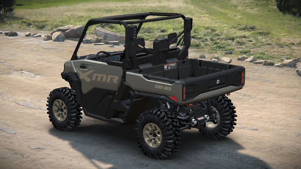 Can-Am Defender X mr с полудверями 2027, Loft Green Satin, вид сзади слева