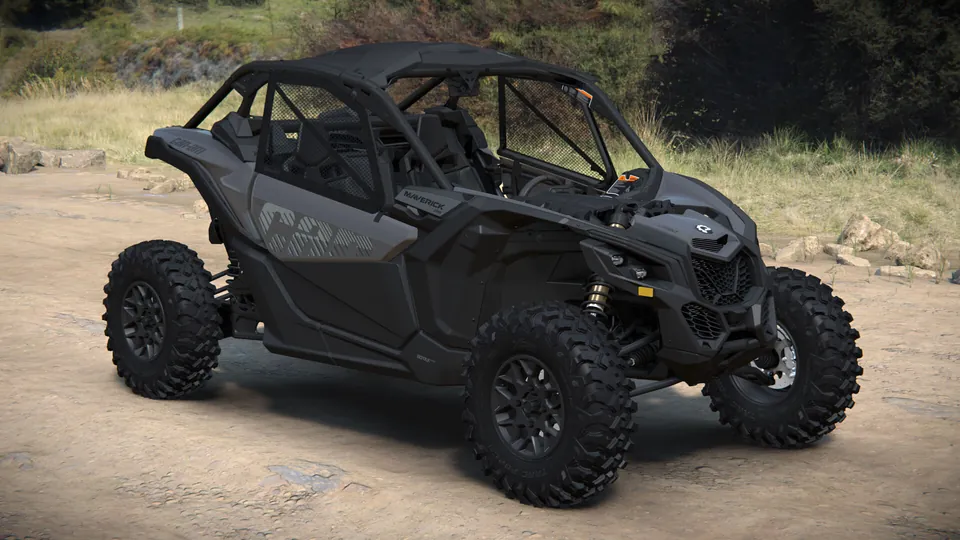 Can-Am Maverick X3 DS 2027, Granite Grey, вид спереди справа