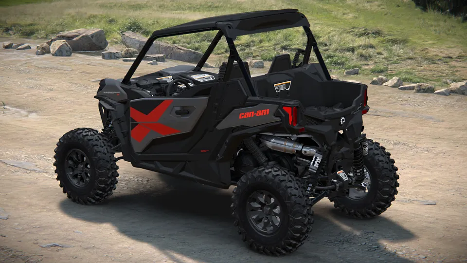 Can-Am Maverick Sport X 2027, Granite Grey, вид сзади слева