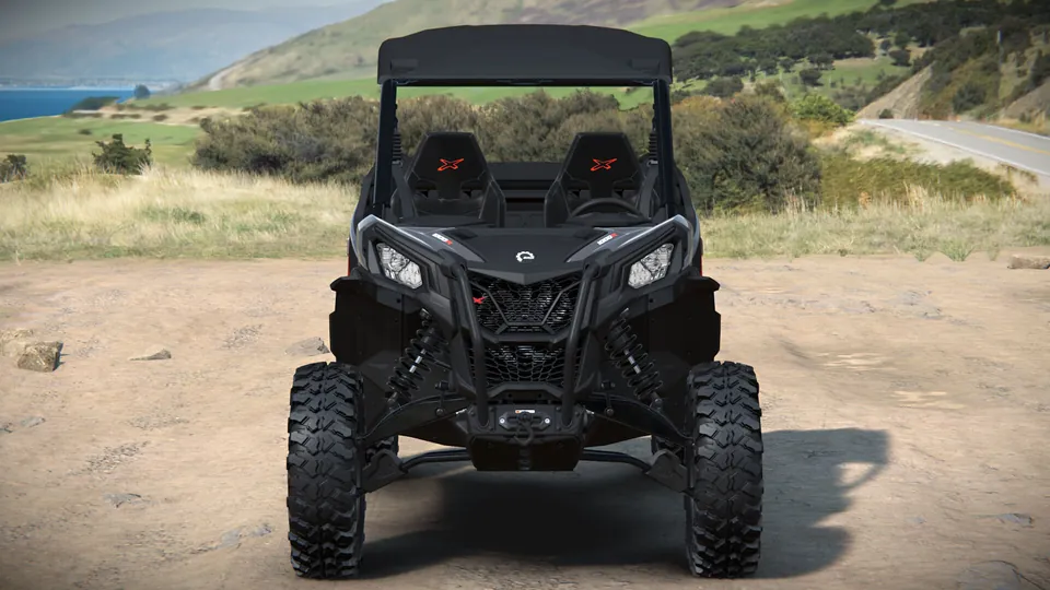 Can-Am Maverick Sport X 2027, Granite Grey, вид спереди