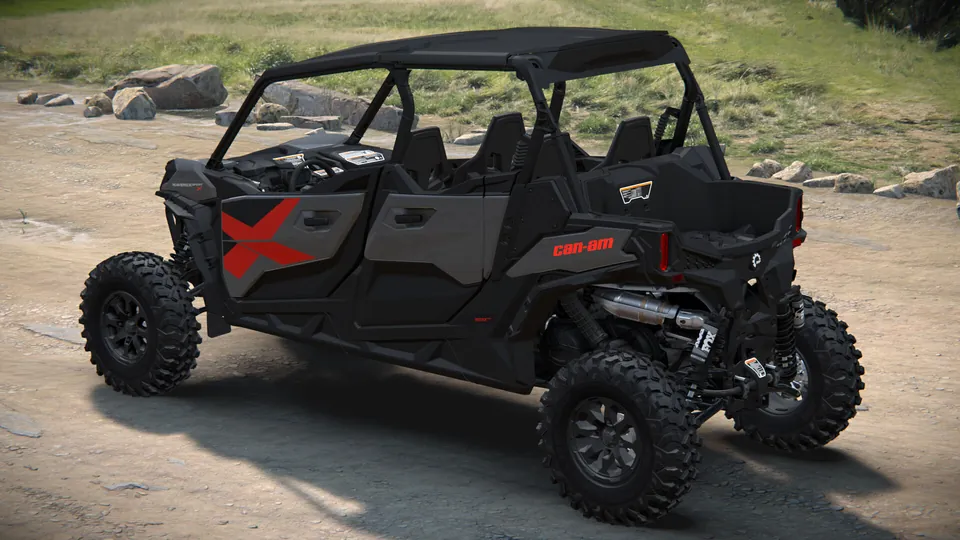 Can-Am Maverick Sport MAX X 2027, Granite Grey, вид сзади слева