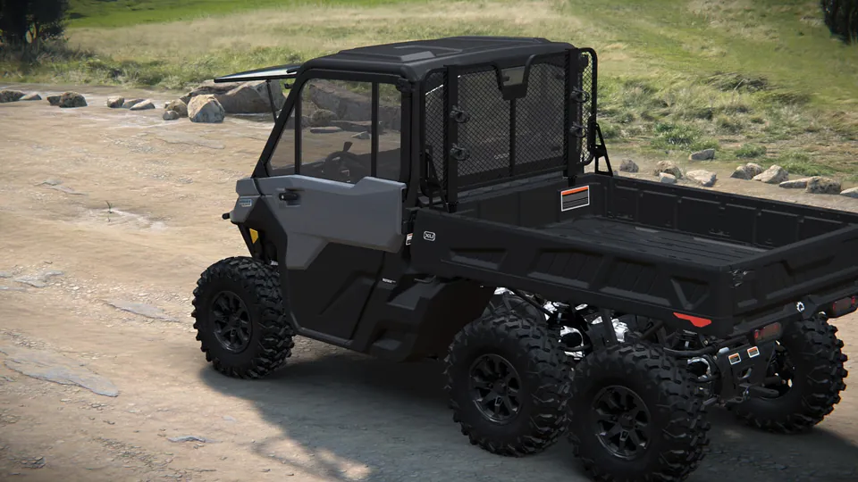 Can-Am Defender XU 6x6 Limited 2027, Dolomite Grey, вид сзади слева