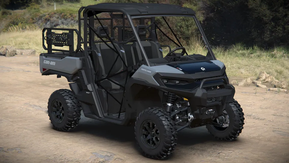 Can-Am Defender XU XT 2027, Dolomite Grey, вид спереди справа