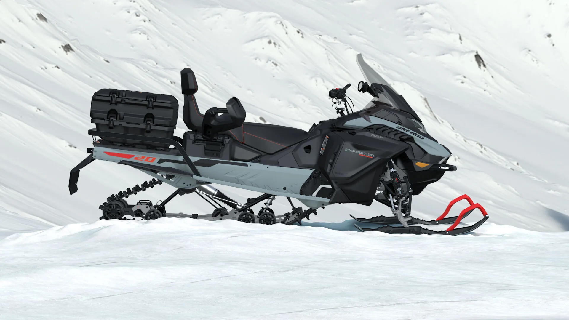 Ski-Doo Expedition SE 2027 цвета Airy Blue с гусеницей Crosscut 20 дюймов