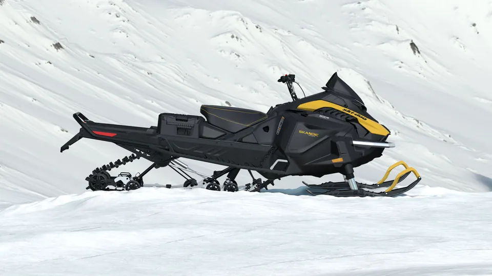 Ski-Doo Skandic Sport 2027, Neo Yellow, вид сбоку