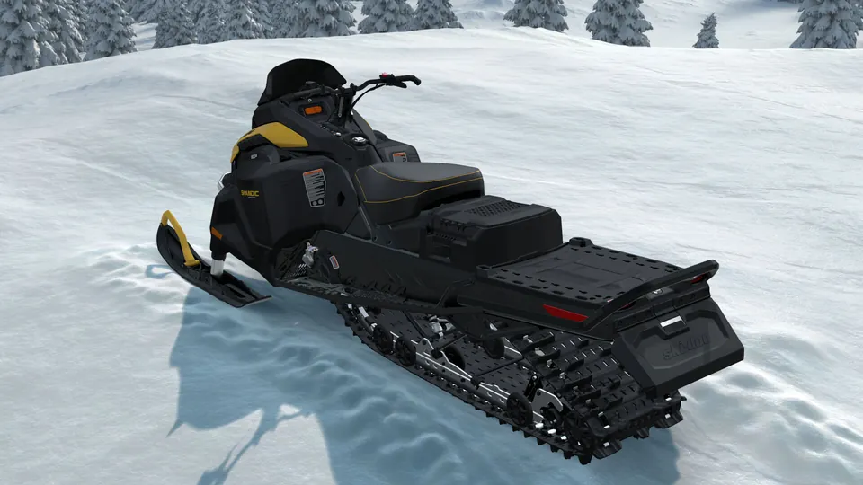 Ski-Doo Skandic Sport 2027, Neo Yellow, вид сзади слева