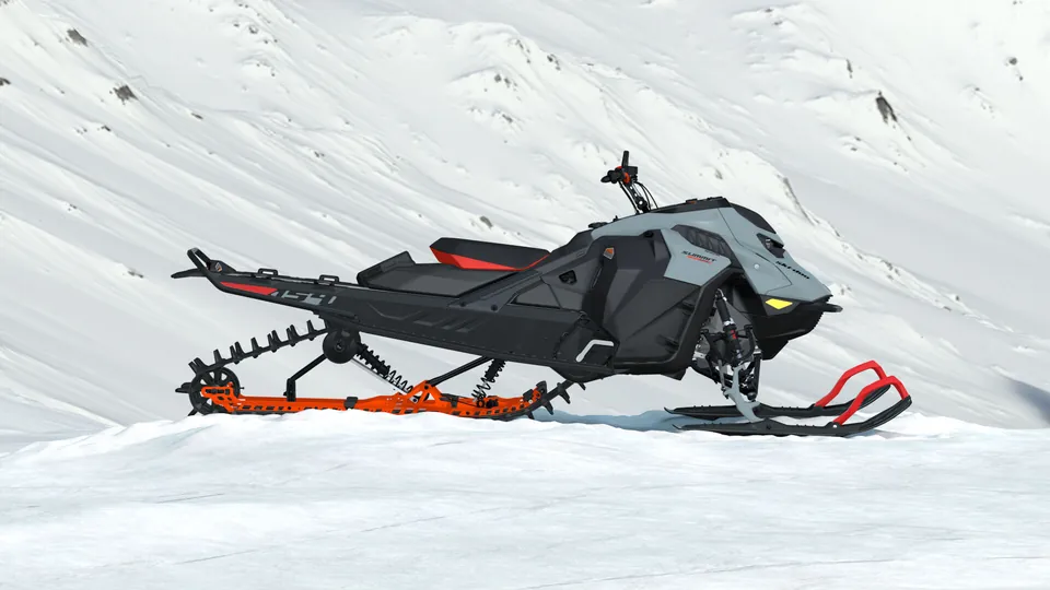Ski-Doo Summit Edge 2027, Airy Blue, вид сбоку
