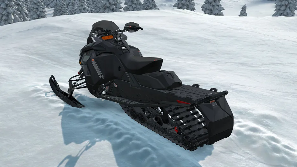 Ski-Doo Renegade X-RS 2027, Black, вид сзади слева
