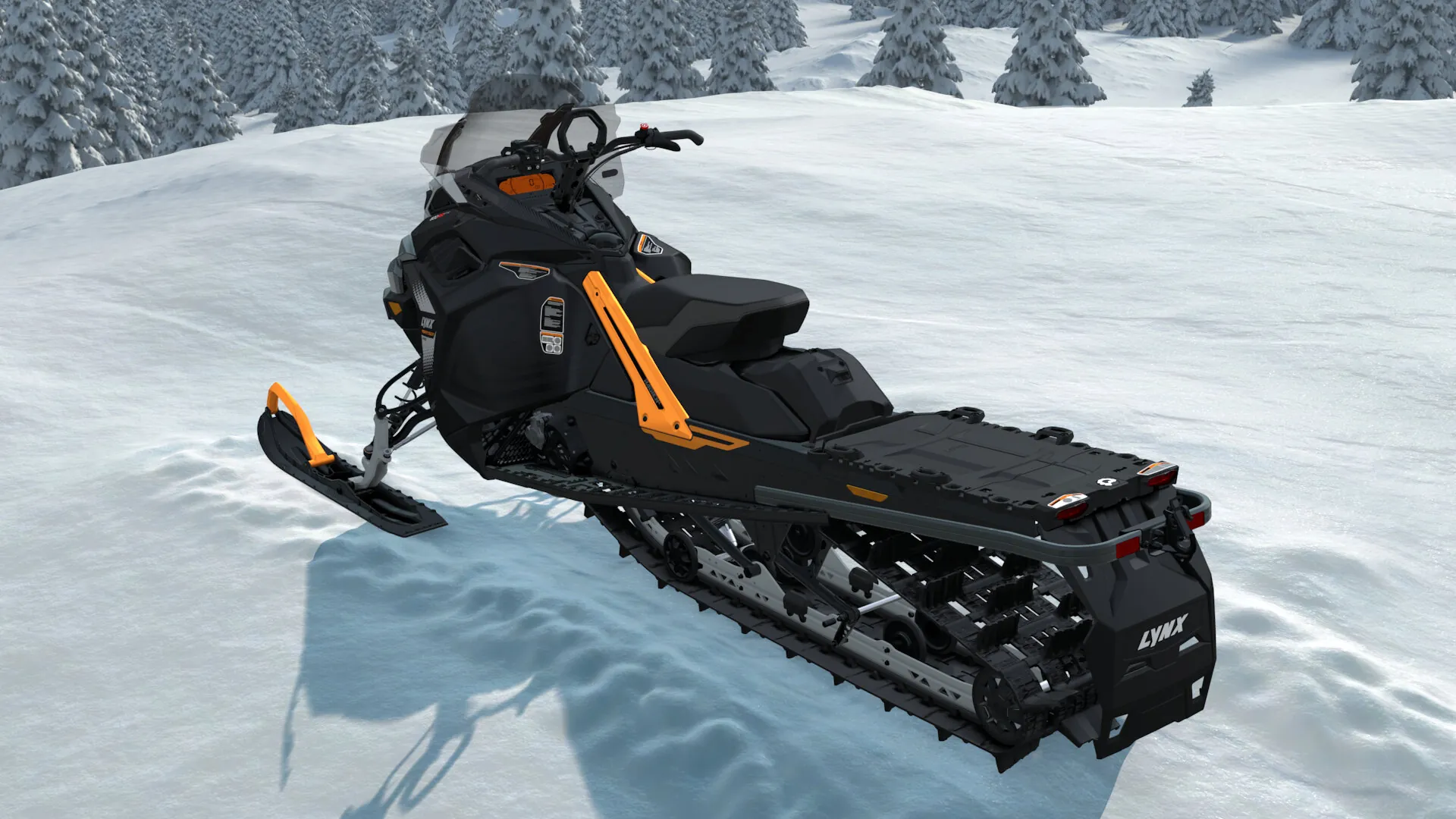 Lynx 49 Ranger PRO 2027, Tactical Grey / Orange Crush, вид сзади слева