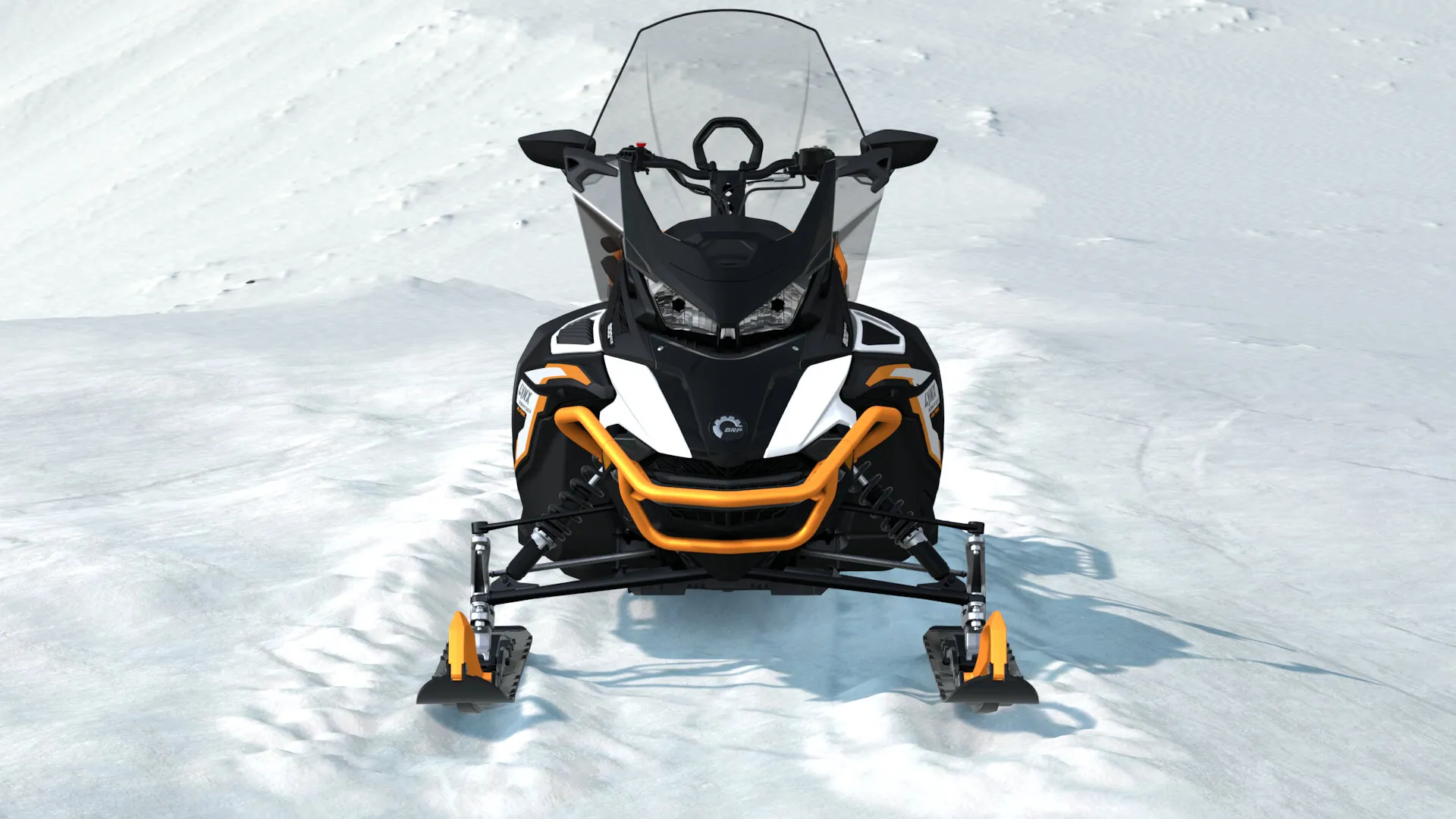 Lynx 59 Ranger Alpine 2027, Bright White / Orange Crush, вид спереди