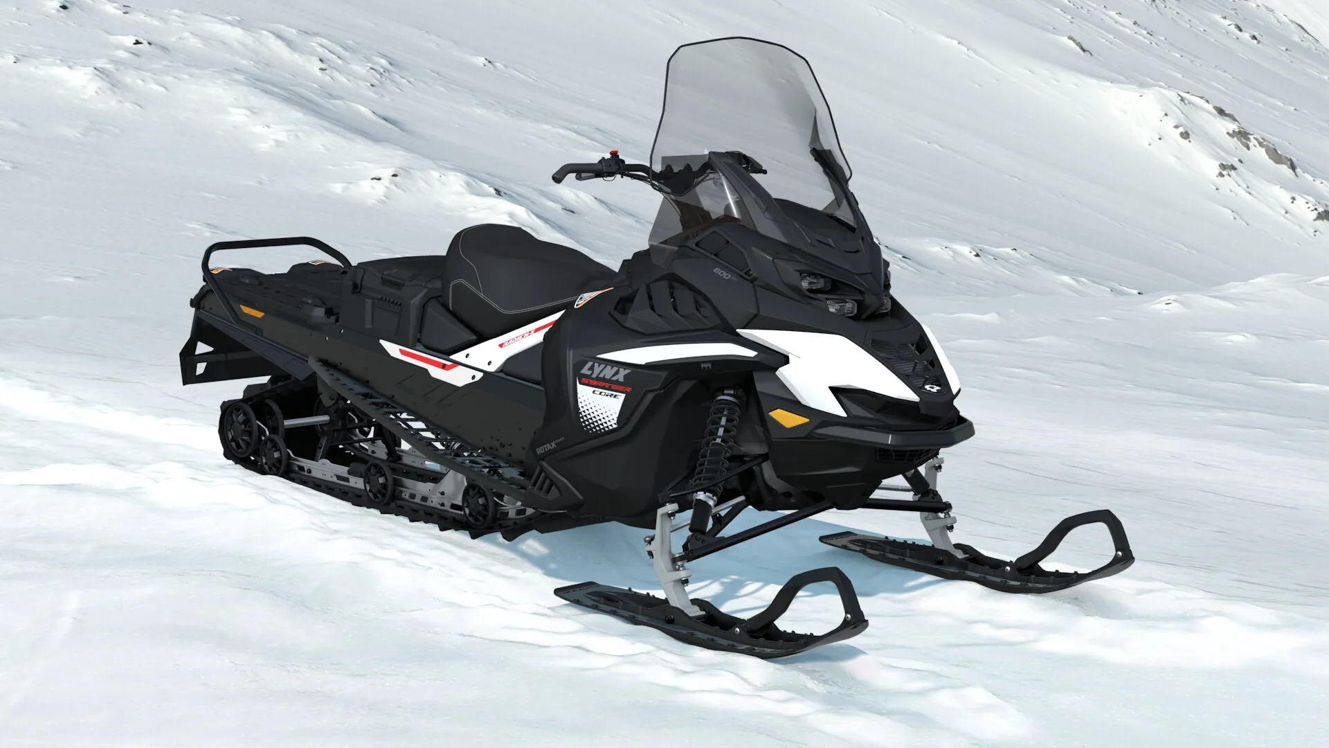 Lynx 59 Ranger Core 2027, Bright White / Black, вид спереди справа