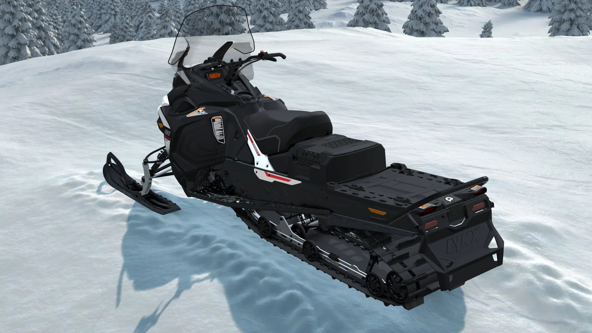 Lynx 59 Ranger Core 2027, Bright White / Black, вид сзади слева