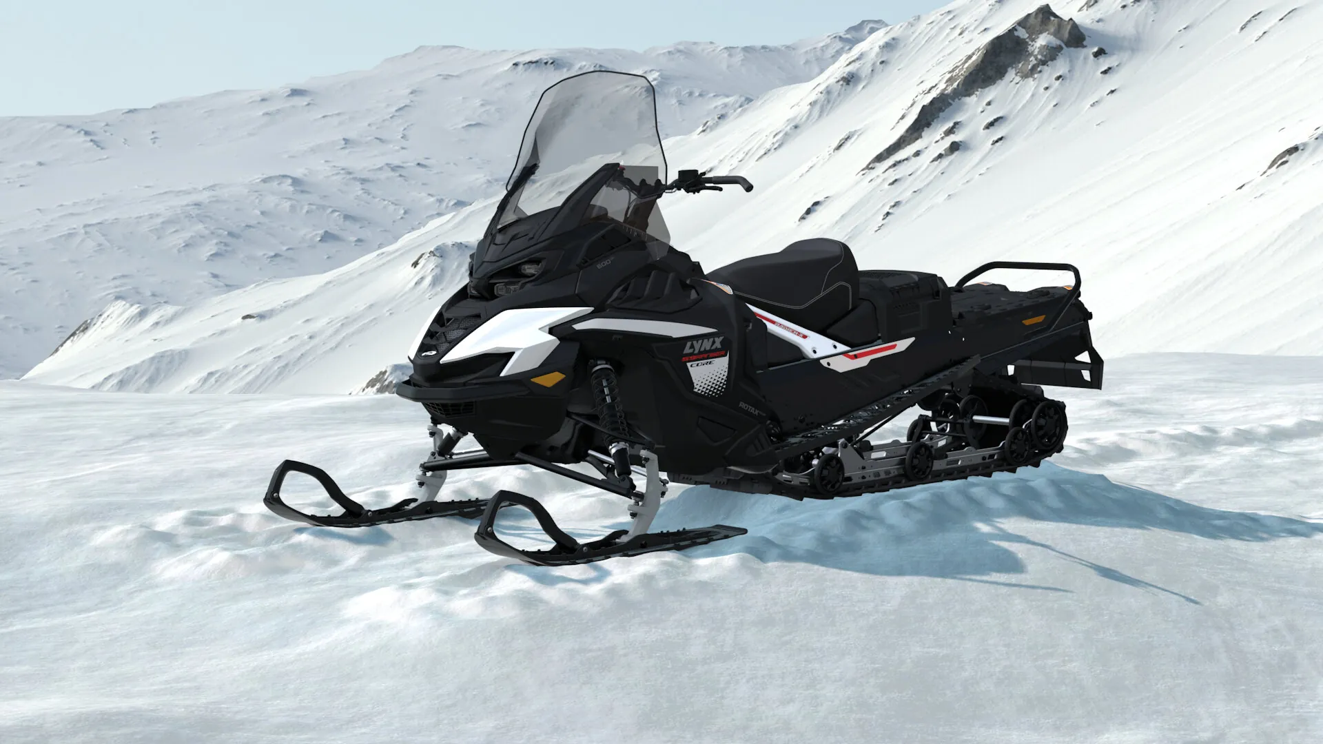 Lynx 59 Ranger Core 2027, Bright White / Black, вид спереди слева