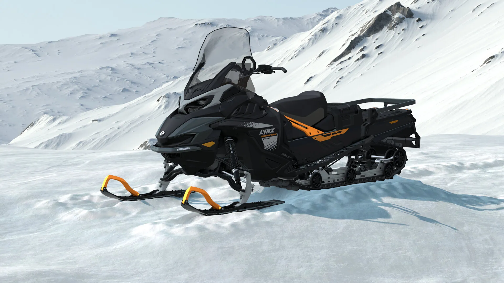 Lynx 59 Ranger PRO 2027, Tactical Grey / Orange Crush, вид спереди слева