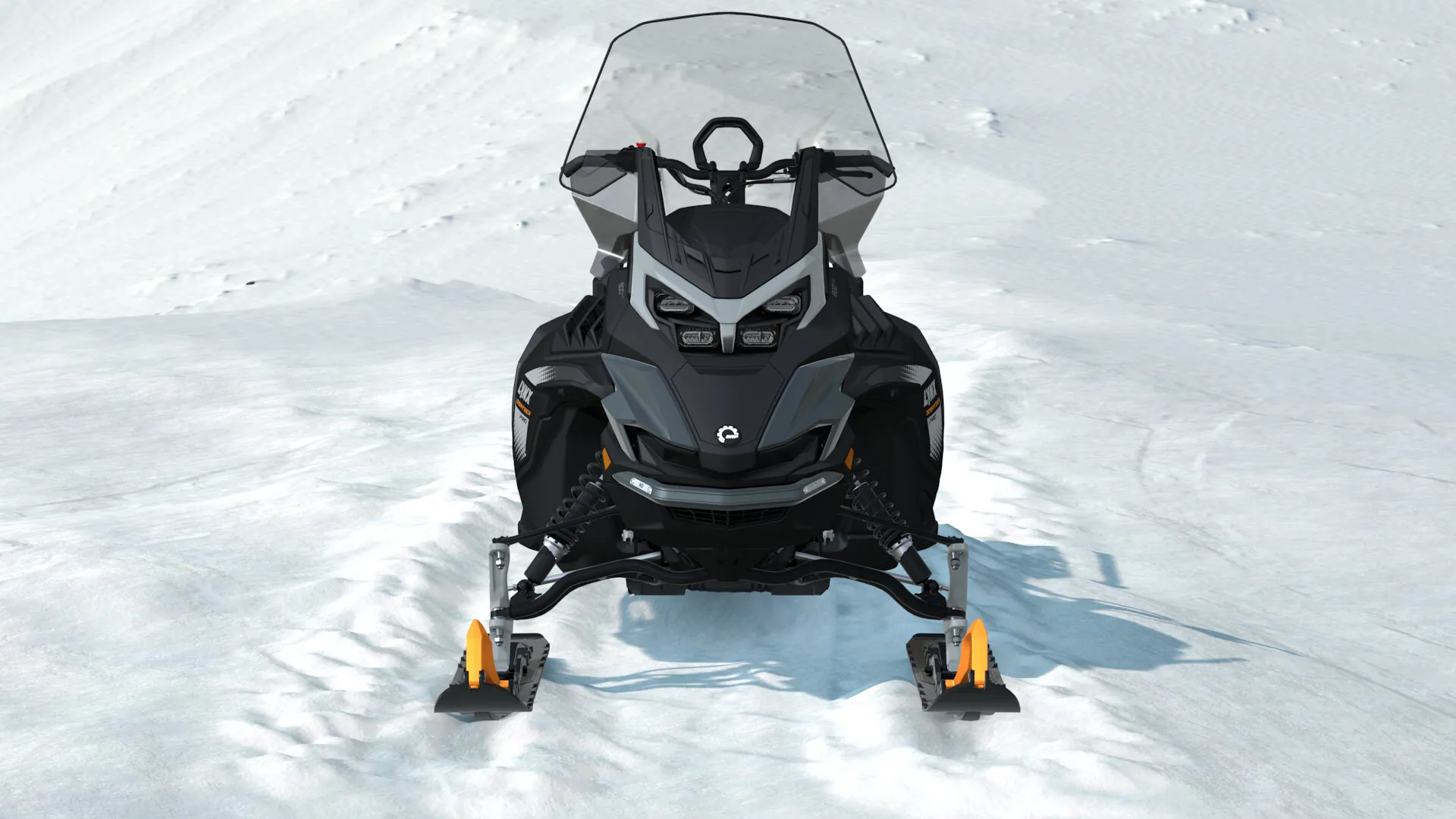 Lynx 59 Ranger PRO 2027, Tactical Grey / Orange Crush, вид спереди