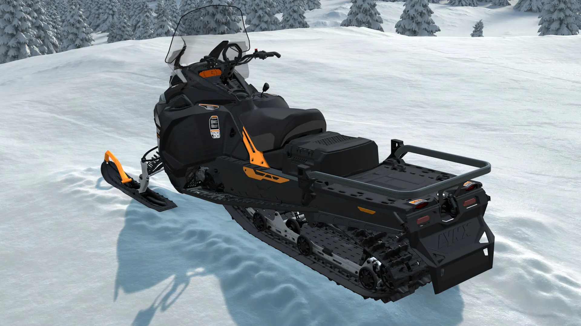 Lynx 69 Ranger PRO 2027, Tactical Grey / Orange Crush, вид сзади слева