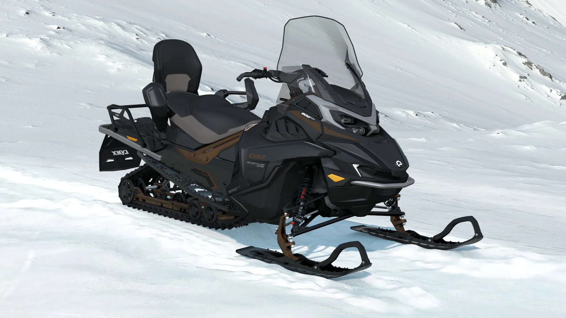 Lynx Adventure Limited 2027, Noble Bronze / Black, вид спереди справа