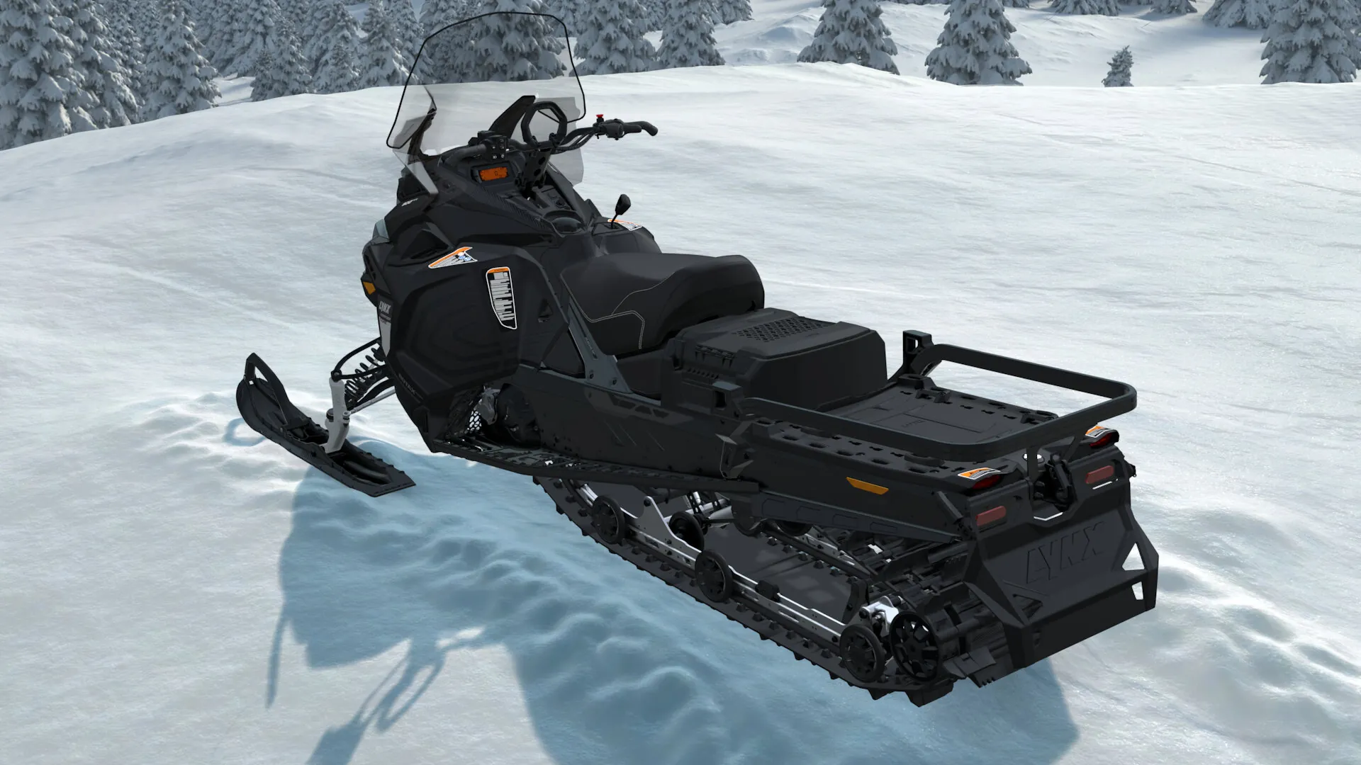 Lynx Commander Core 2027, Tactical Grey / Black, вид сзади слева