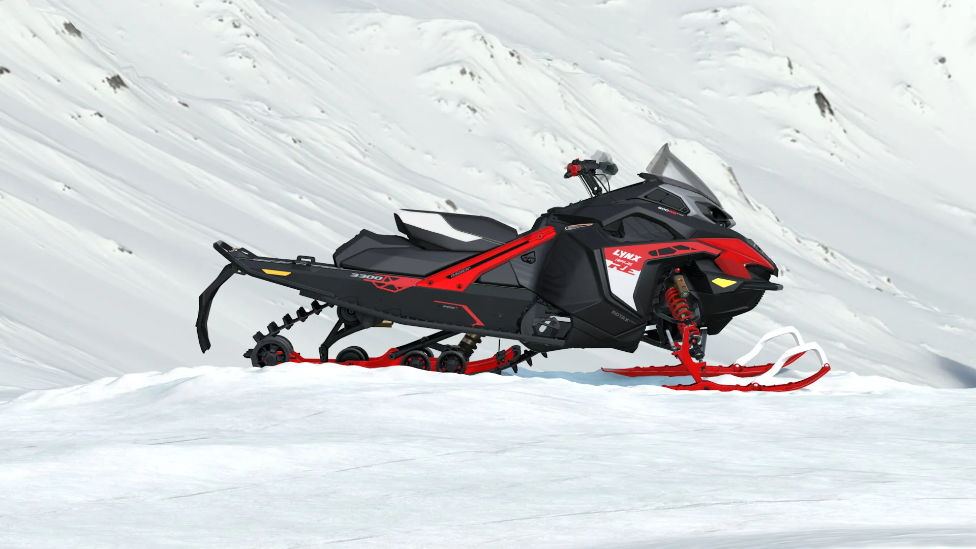 Lynx Rave RE 2027, Viper Red / Black, вид сбоку