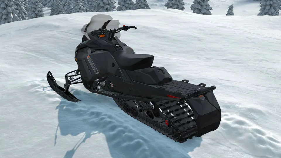 Ski-Doo Renegade Adrenaline 2027, Black, вид сзади слева