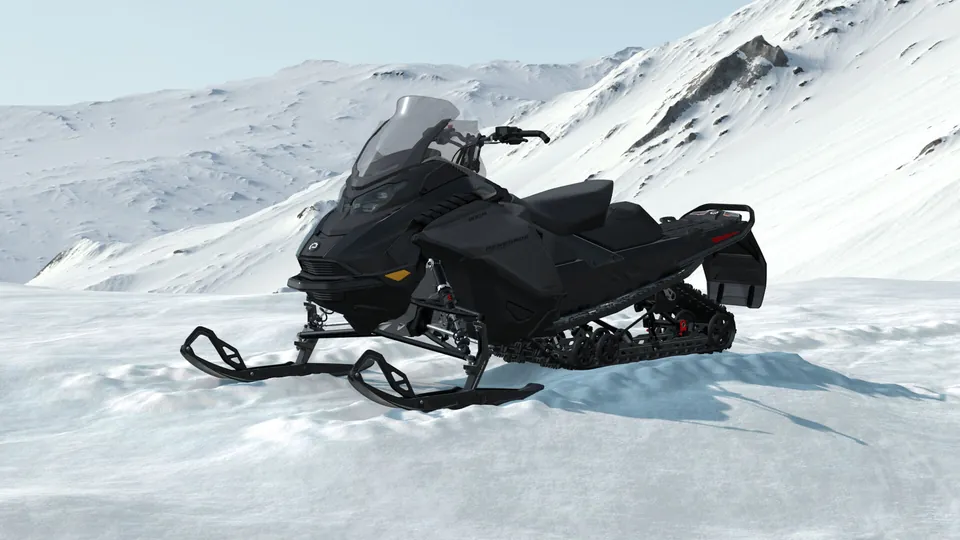 Ski-Doo Renegade Adrenaline 2027, Black, вид спереди слева