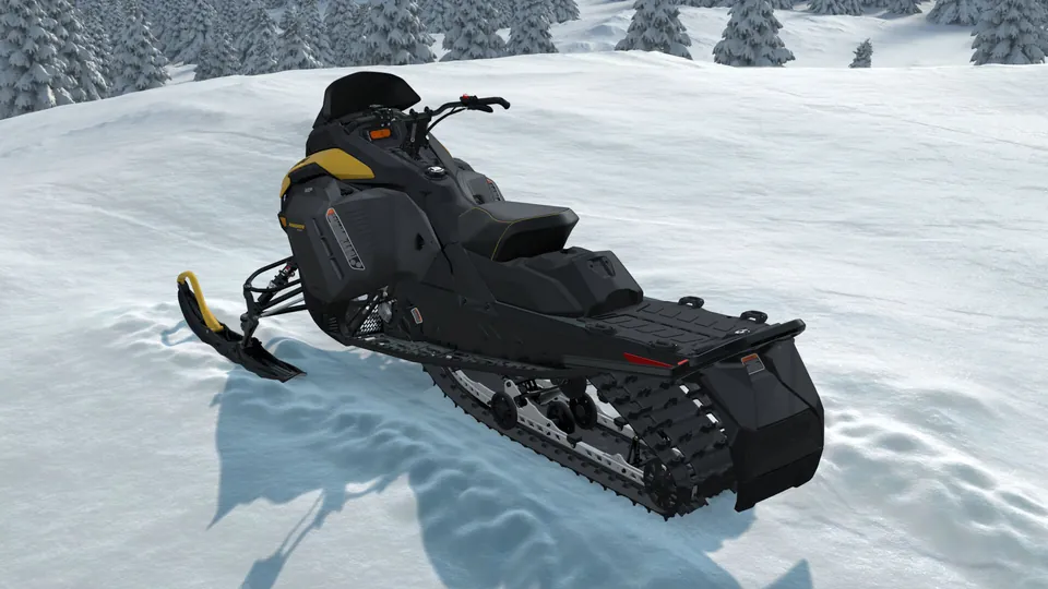 Ski-Doo Renegade Sport 2027, Neo Yellow, вид сзади слева