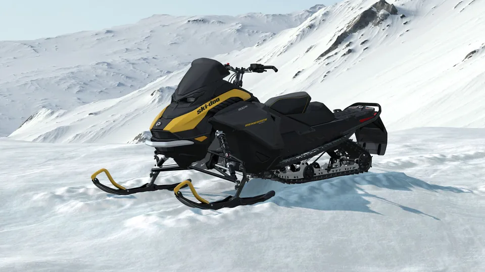 Ski-Doo Renegade Sport 2027, Neo Yellow, вид спереди слева