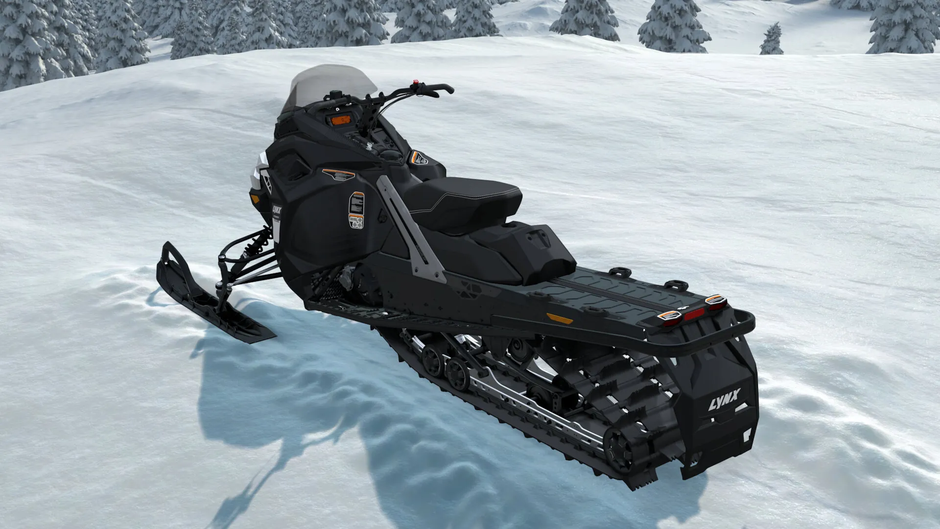 Lynx Xterrain Core 2027, Bright White / Black, вид сзади слева