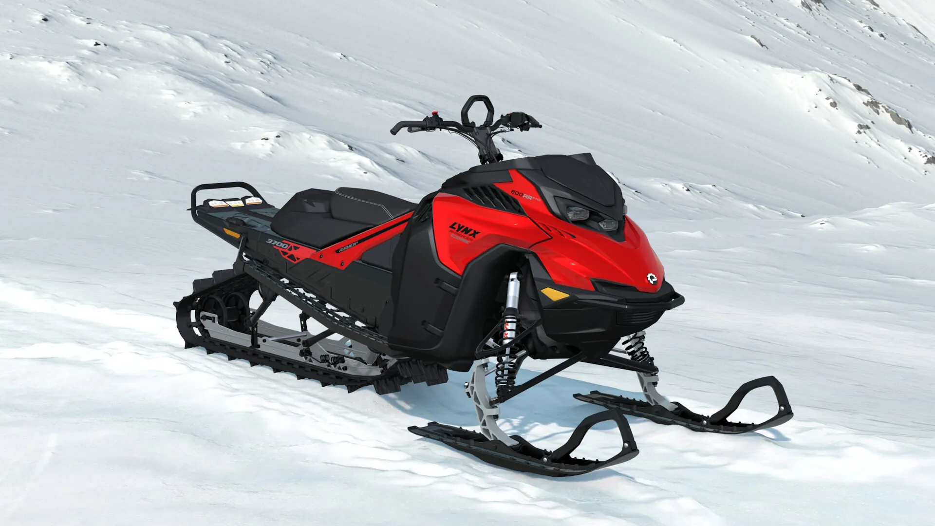 Lynx Shredder Core 2027, Viper Red / Black, вид спереди справа