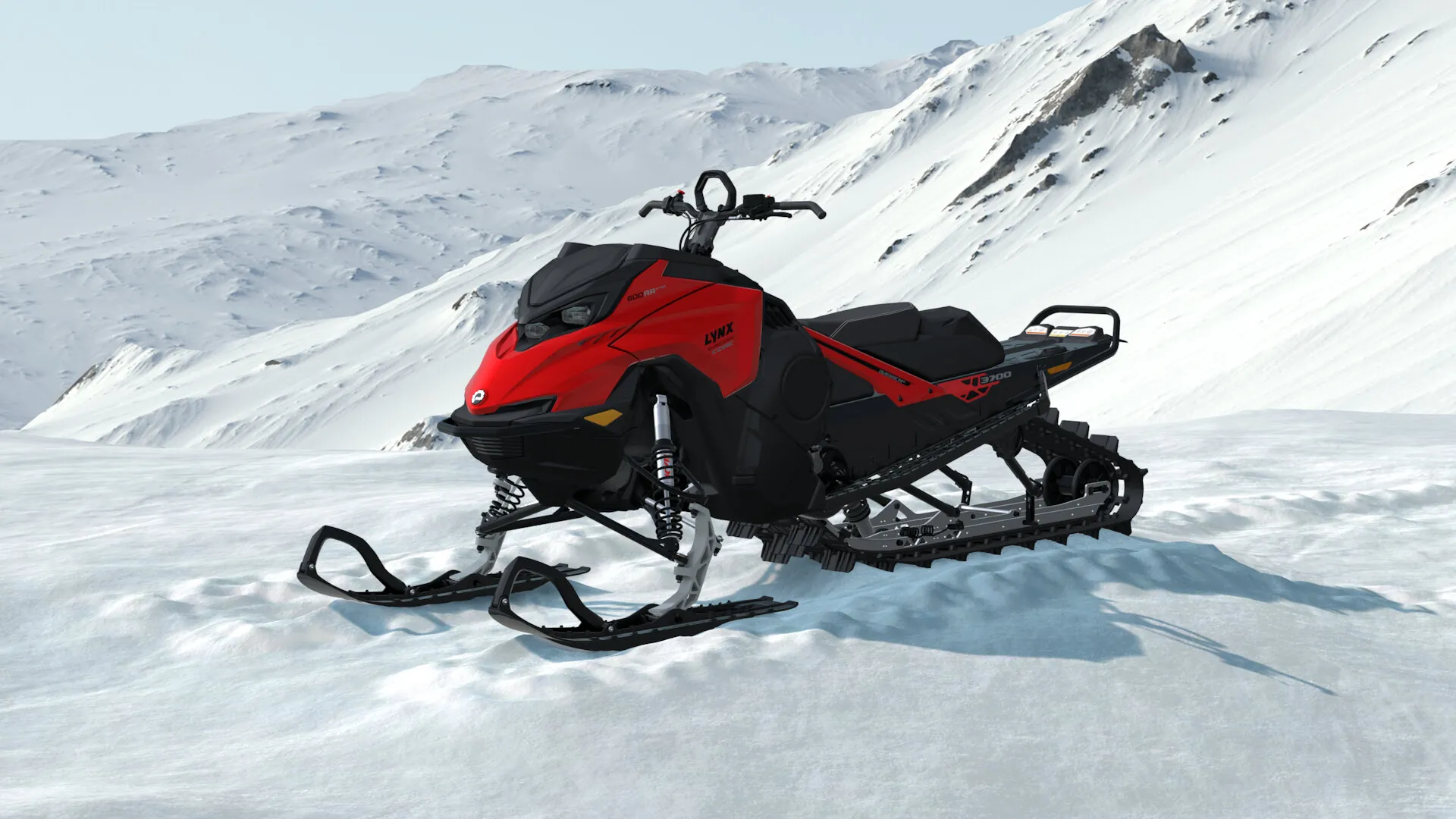 Lynx Shredder Core 2027, Viper Red / Black, вид спереди слева