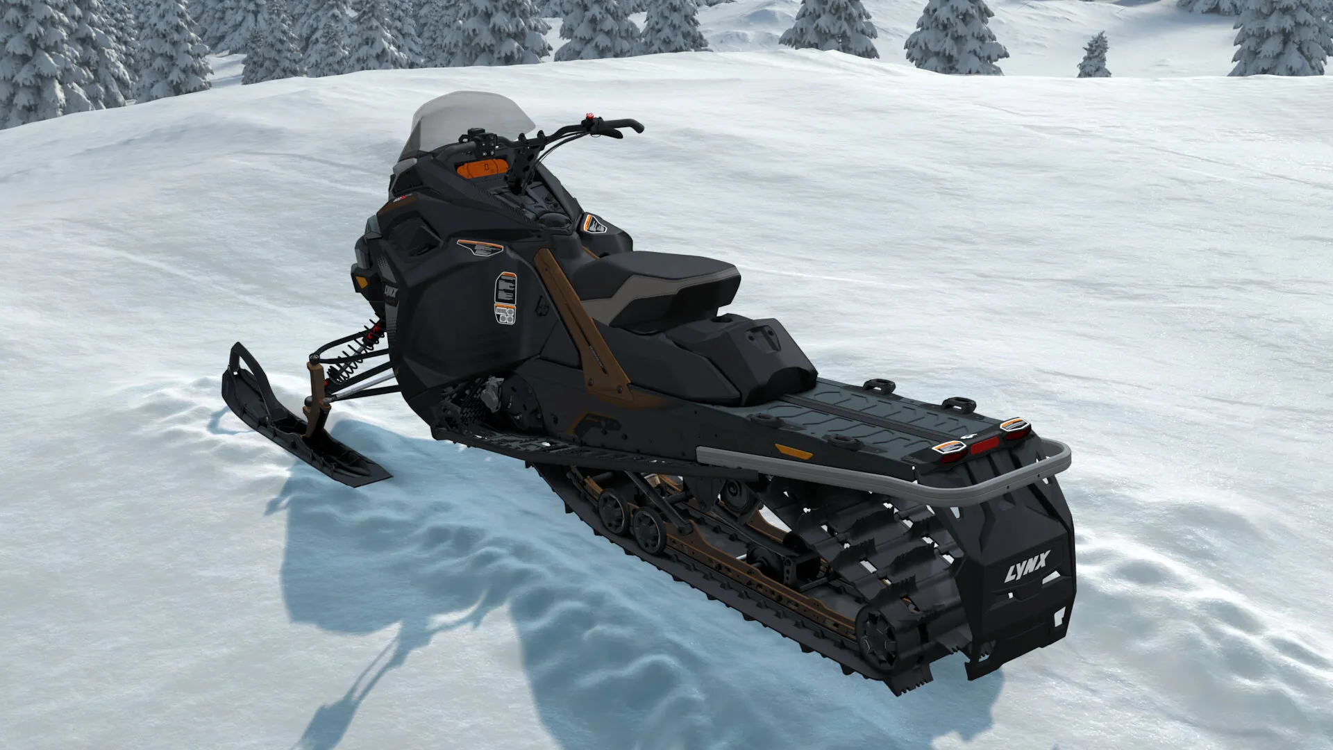 Lynx Xterrain Limited 2027, Noble Bronze / Black, вид сзади слева