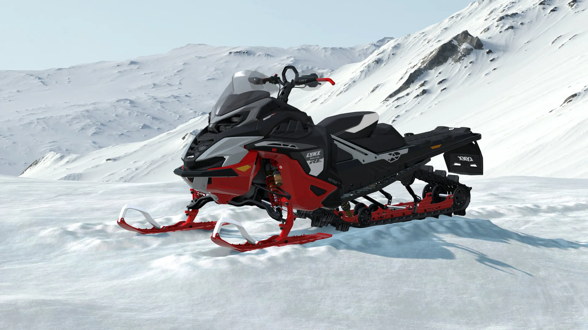 Lynx Brutal RE 2027, Viper Red / Black, вид спереди слева