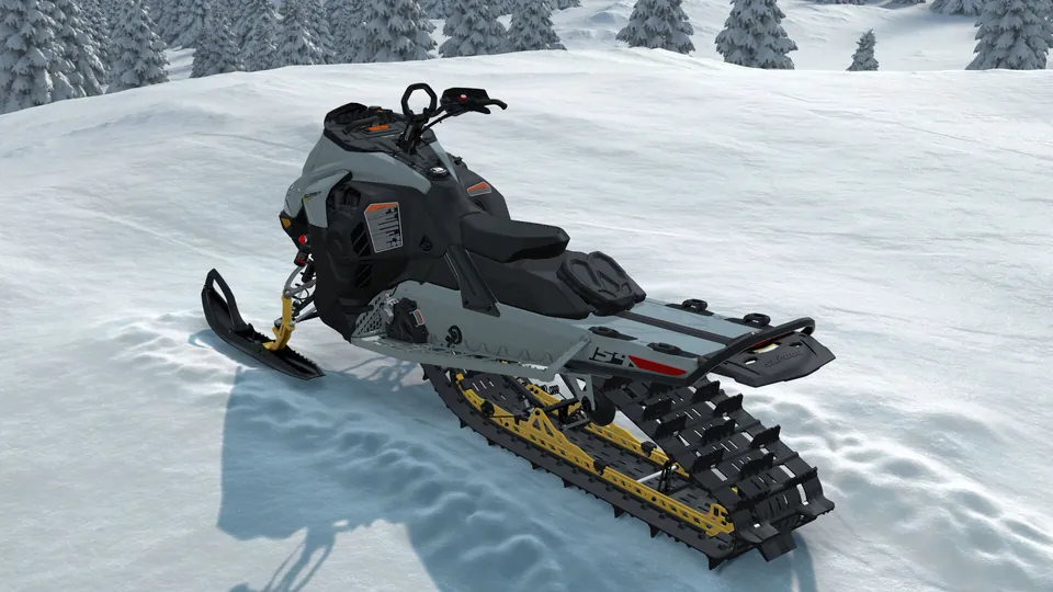Ski-Doo Summit Expert 2027, Airy Blue, вид сзади слева