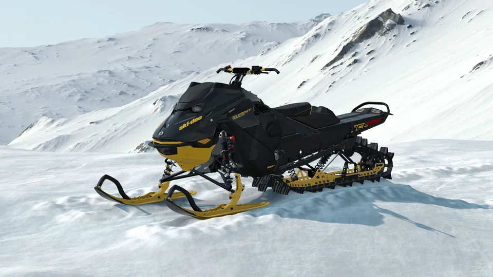 Ski-Doo Summit HCE 2027, Timeless Black, вид спереди слева