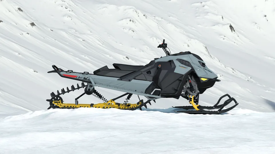 Ski-Doo Summit X 2027, Airy Blue, вид сбоку
