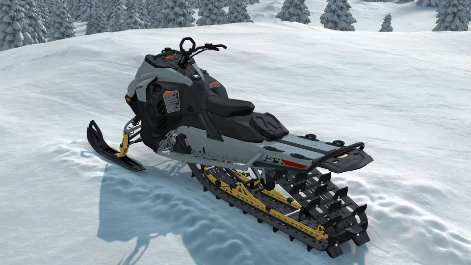 Ski-Doo Summit X 2027, Airy Blue, вид сзади слева