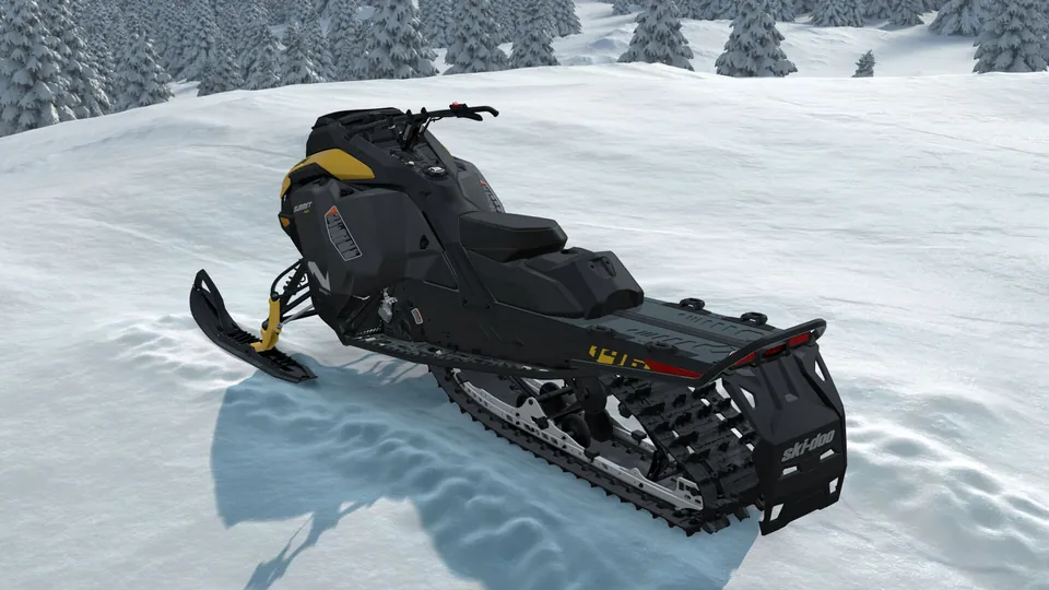 Ski-Doo Summit Neo 2027, Neo Yellow, вид сзади слева