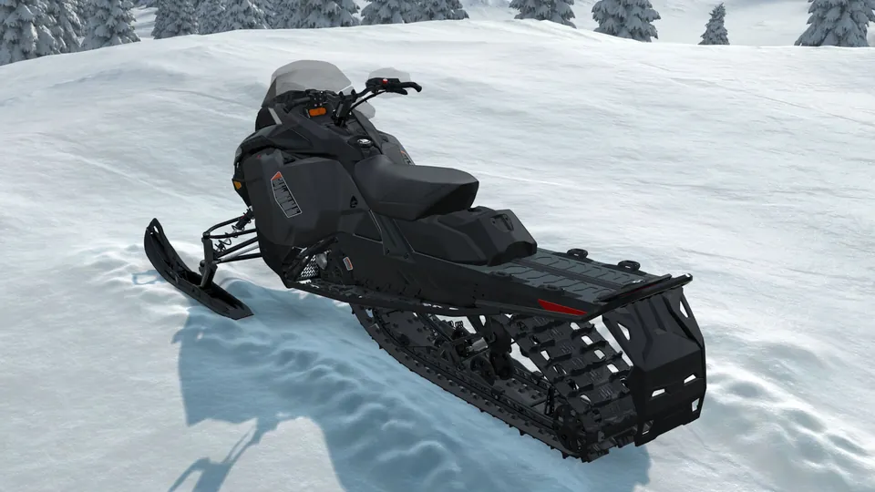Ski-Doo Backcountry Adrenaline 2027, Black, вид сзади слева